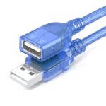 USB EXTENSION MALE TO FEMALE 2.0 CRYSTAL BLUE (IMPORTED CABLE) 1.5M