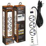 Speed-X 303pu Premium Portable Power Strip 3socket+3usb Port CABEL LENGTH 2M