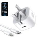Iphone Usb-C 20w Power Adapter Charger 3 Pin(UK Pin) with Cable