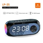 Kisonli Lp-2s Speaker Alarm Clock Bluetooth 5.0 Tf-Card for Mobile 