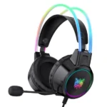 Onikuma-X15 Pro Rgb Head Beam with Mic, 3.5mm Wired Earphones