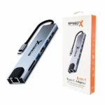 SPEEDX (SP-TC801) 8 IN 1 MULTI-PORT TYPE C 4K HDMI USB 3.0 CONVERTER