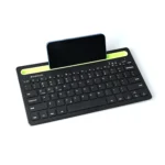 Wireless Bluetooth Keyboard with Phone/tablet Holder Slot