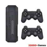 X2 64gb Plus Retro 3d 32000+ Video Games 4k Hd Output Game Stick with 2 Wireless Controllers