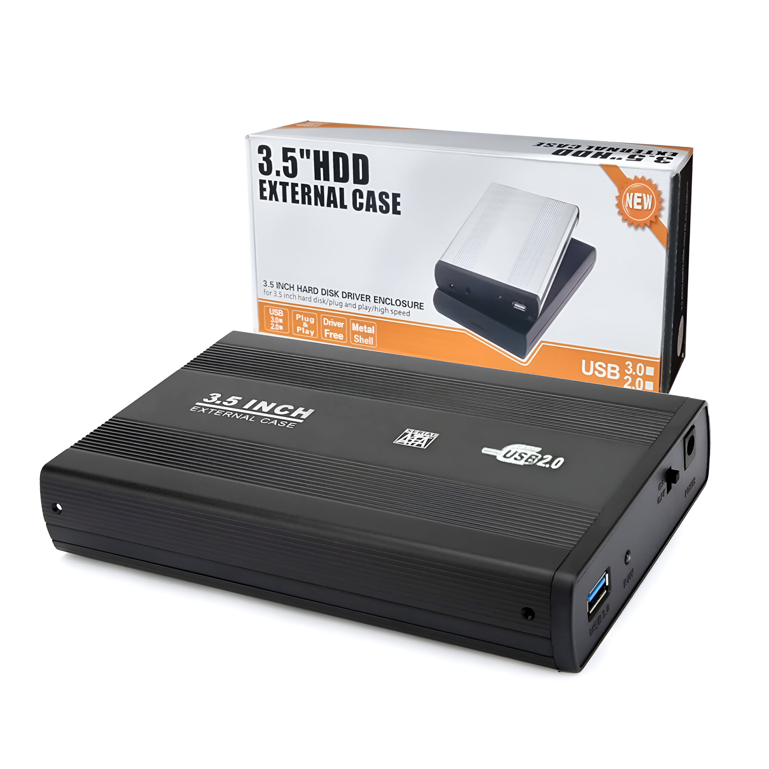 HDD CASE 3.5 INCH SATA HARD DISK CASE Metal Body 2.0 - Image 1