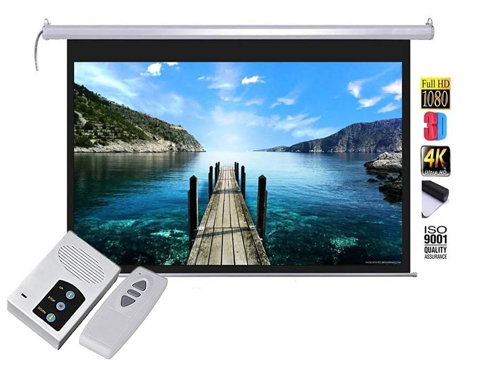 Projector Screen 120 Inch Electric Motorised 6x8 Feet 4:3MW Speed-X - Image 1
